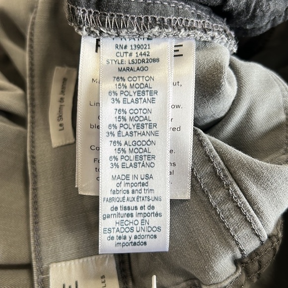 FRAME Le Skinny Jeans Maralago Wash Raw Frayed Released Hem Gray Sz 26 - Picture 9 of 10